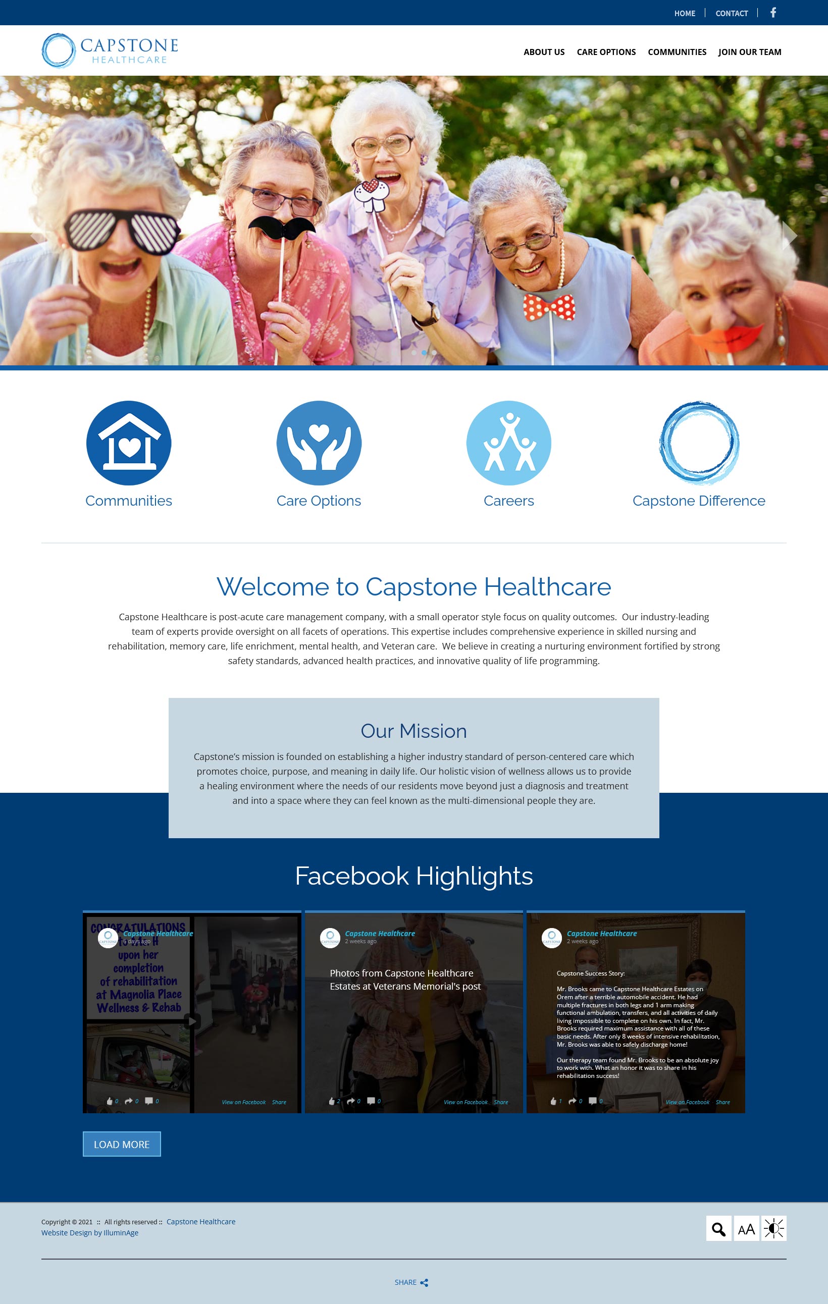 Capstone Healthcare website screenshot